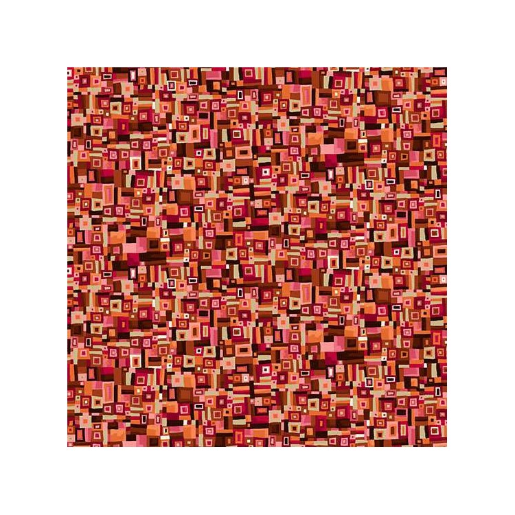 Tissu Fantaisie - Golden - Patchwork red