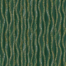 Tissu Fantaisie - Golden - Stripe green