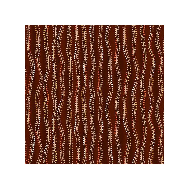 Tissu Fantaisie - Golden - Stripe brown