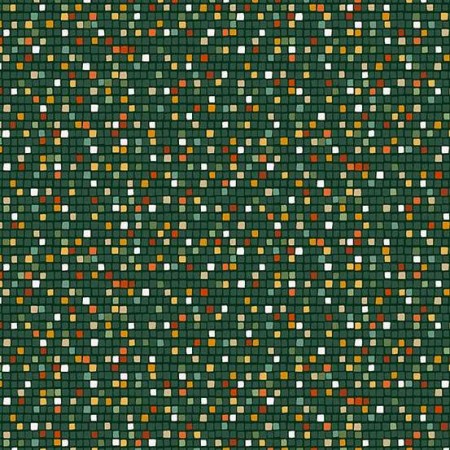 Tissu Fantaisie - Golden - Mosaic green