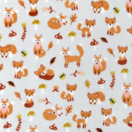 Tissu polaire doudou double face - Roux