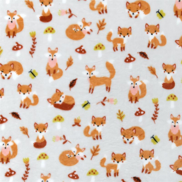 Tissu polaire doudou double face - Roux