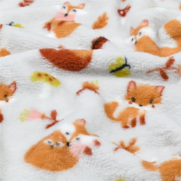 Tissu polaire doudou double face - Roux