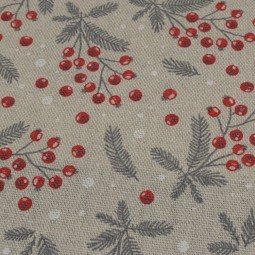 Tissu bachette - Holly rouge