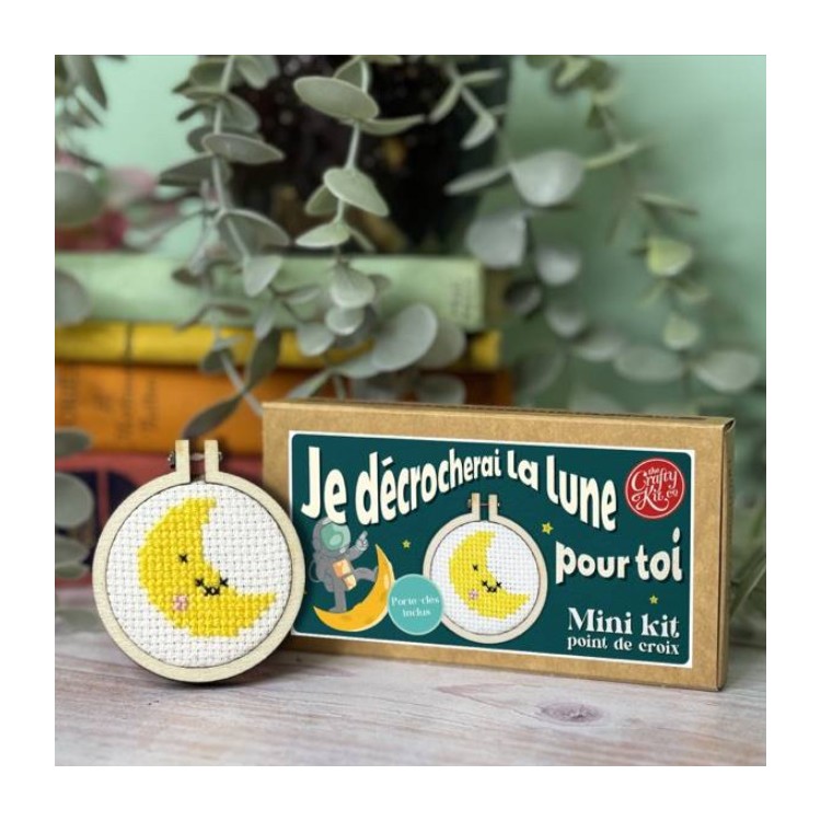 Kit de broderie - Je décrocherai la lune pour toi