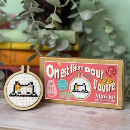 Kit de broderie - On est félins pour l'autre