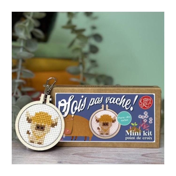 Kit de broderie - Sois pas vache