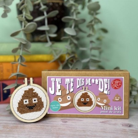 Kit de broderie - Je te dis merde !