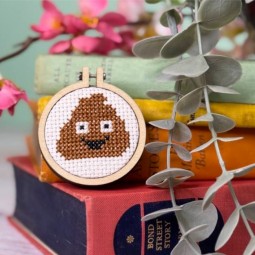 Kit de broderie - Je te dis merde !