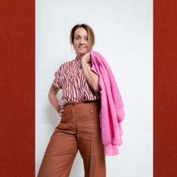 Tissu denim - Rouille