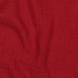 Tissu double gaze de coton bio - Vin