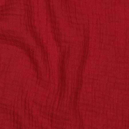 Tissu double gaze de coton bio - Vin