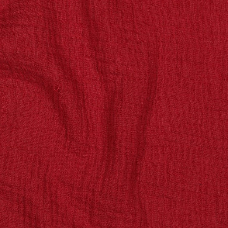 Tissu double gaze de coton bio - Vin