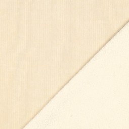 Tissu jersey côtelé sherpa - Sable