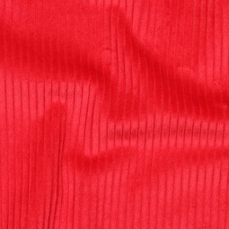Tissu velours grosses côtes - Rouge