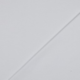 Tissu Bord-côte biologique - Lisse Blanc neige