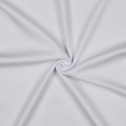 Tissu Bord-côte biologique - Lisse Blanc neige