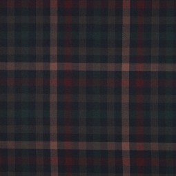 Tissu Polyester Viscose - Carreaux marine camel