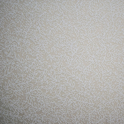 Tissu faux uni - Ton sur ton blanc Feuilles