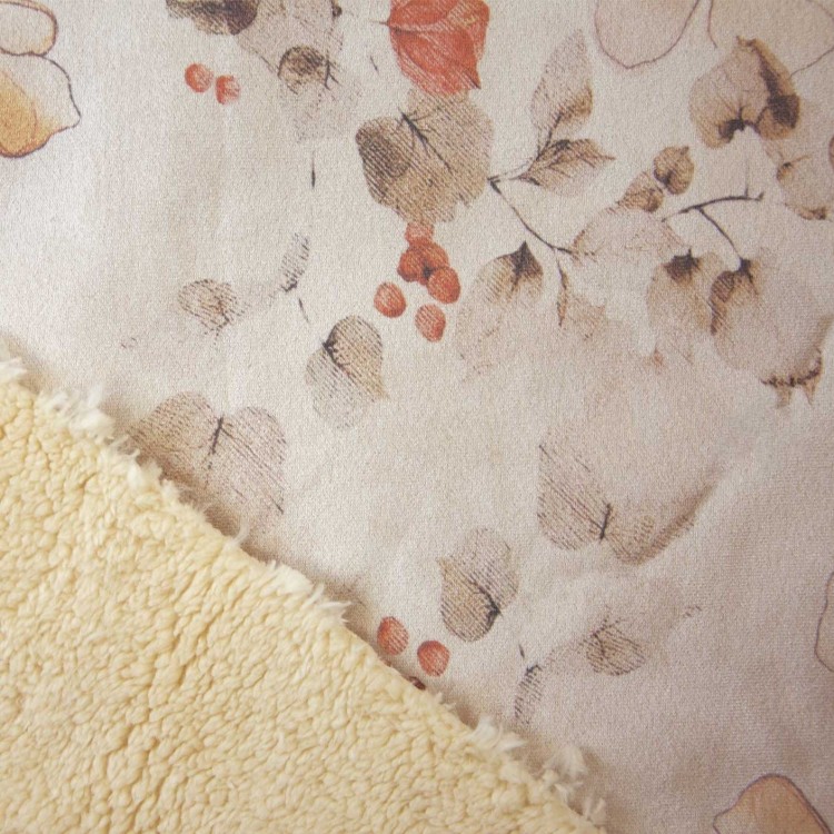 Tissu Katia fabrics - Suédine imprimée doublée sherpa