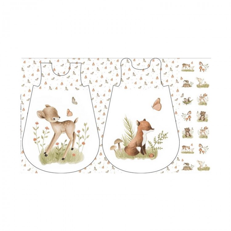 Tissu coton - Panneau pour gigoteuses Roury