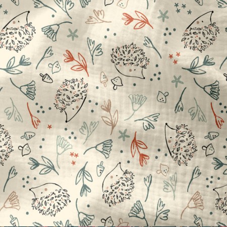 Tissu double gaze - Pikpok écru