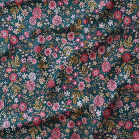 Tissus velours milleraie - Barjay salicorne rose