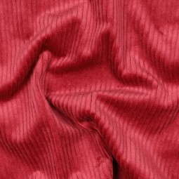 Tissu velours grosses côtes - Rouge bordeaux