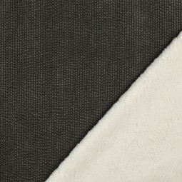 Tissu velours doublé sherpa - Vert