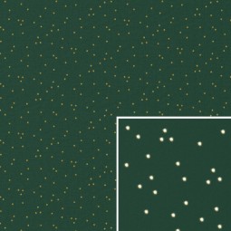 Tissu bachette - Noël vert et or