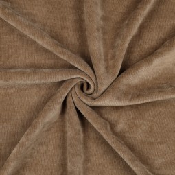 Tissu jersey côtelé sherpa - Taupe