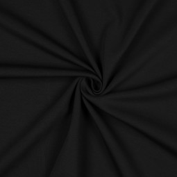 Tissu jersey interlock - Uni noir