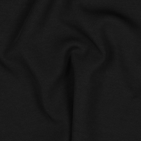 Tissu jersey interlock - Uni noir