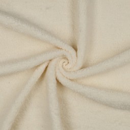 Tissu sherpa coton - Ecru