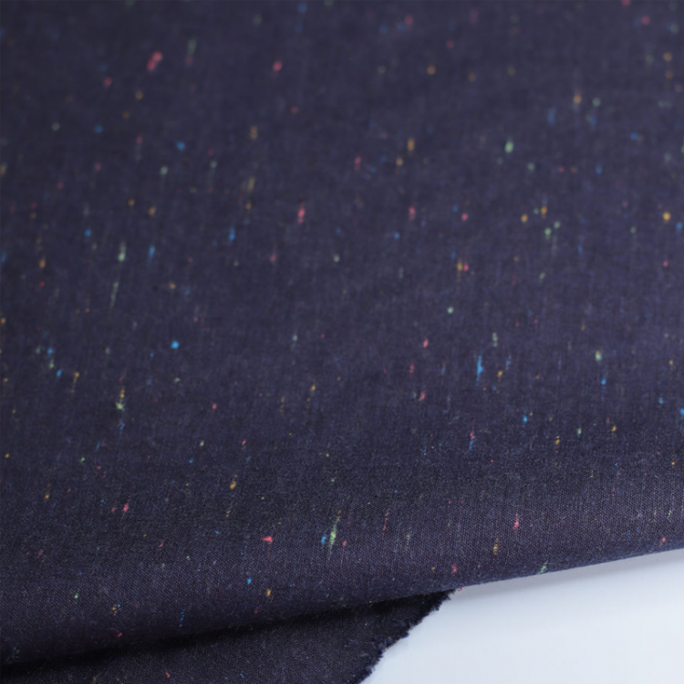 Tissu Mind the Maker denim moucheté multicolor