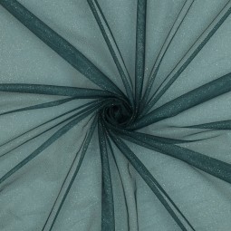 Tulle souple scintillant - Bleu pétrole
