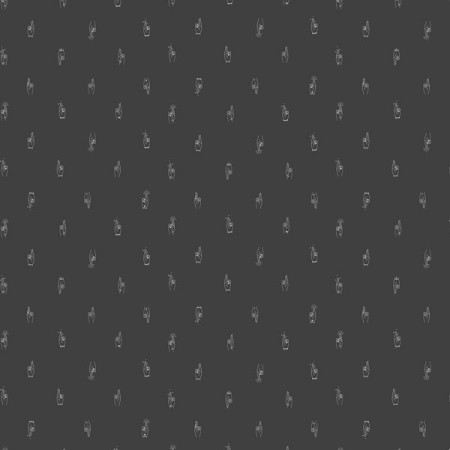 Tissu Fantaisie - Lucky charms - Main anthracite