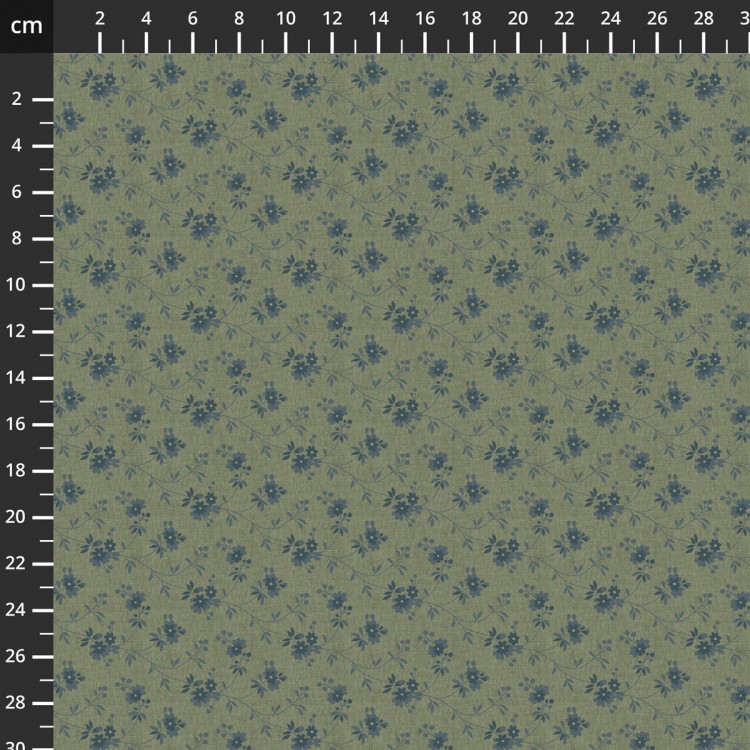 Tissu Fantaisie - Garden Tale - Fleurs bleu