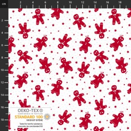 Tissu Fantaisie - Winter stories - Red Gingerbread