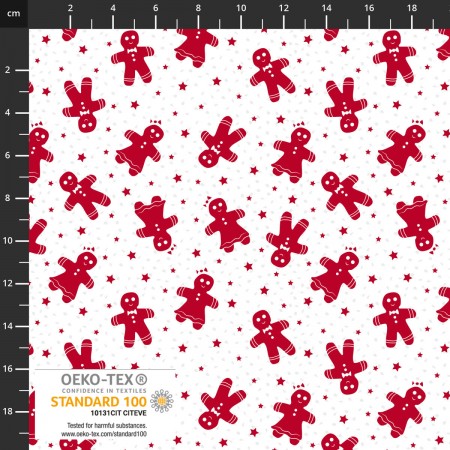 Tissu Fantaisie - Winter stories - Red Gingerbread