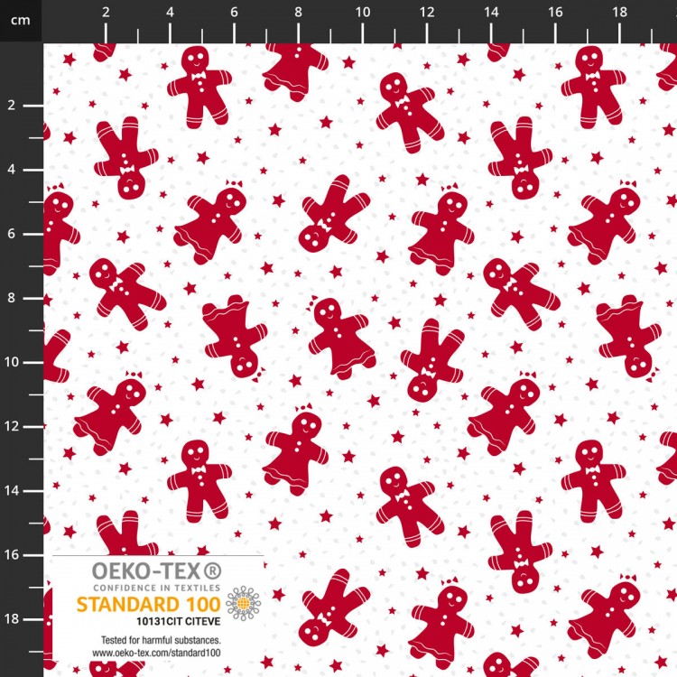 Tissu Fantaisie - Winter stories - Red Gingerbread