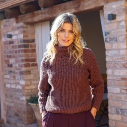 Kit de tricot - Pull col roulé - Merino aran