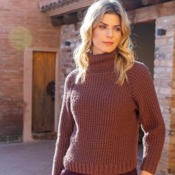 Kit de tricot - Pull col roulé - Merino aran