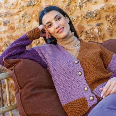 Kit de tricot - Gilet square - Merino aran