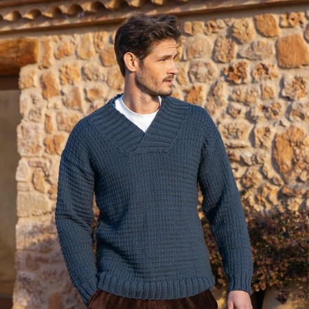 Kit de tricot - Pull col V - Merino aran