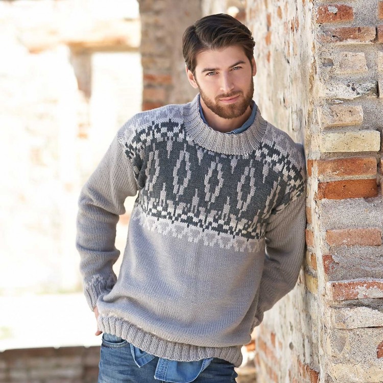 Kit de tricot - Pull jacquard - Merino aran