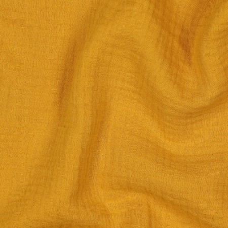 Tissu double gaze - Jaune foncé