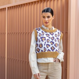 Kit de tricot - Pull léopard - Soft gratté