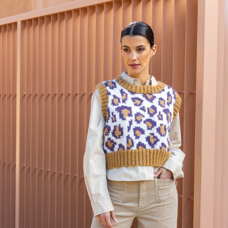 Kit de tricot - Pull léopard - Soft gratté