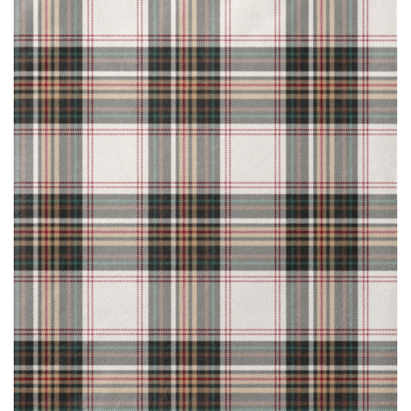 Tissu polaire doudou double face - Norwy écru noir